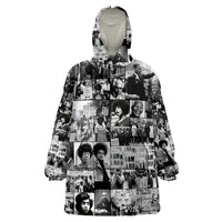 African Wearable Blanket Hoodie Black Power Images - Wonder Print Shop