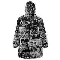African Wearable Blanket Hoodie Black Power Images - Wonder Print Shop