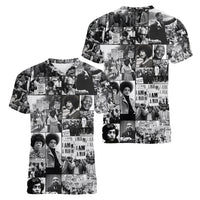 African Women V Neck T Shirt Black Power Images - Wonder Print Shop