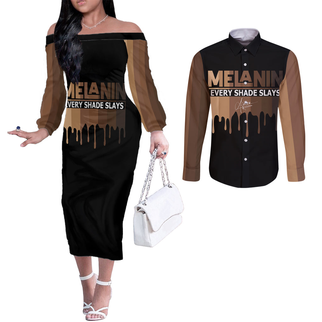 every-shade-slays-melanin-couples-matching-off-the-shoulder-long-sleeve-dress-and-long-sleeve-button-shirts-african-signature