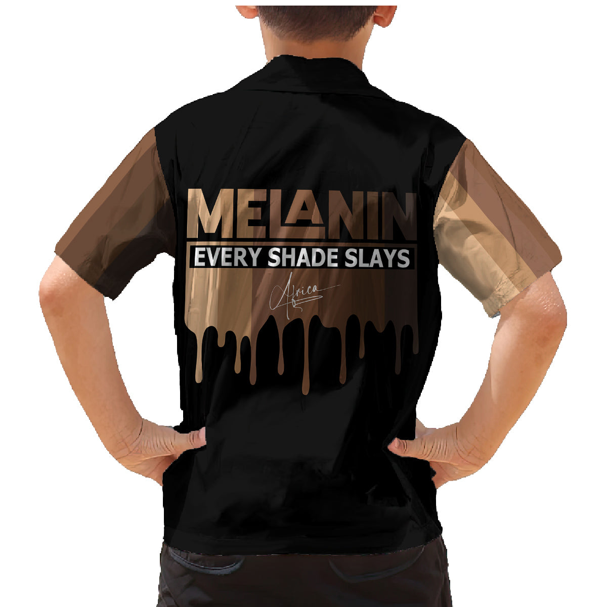 Every Shade Slays Melanin Family Matching Mermaid Dress and Hawaiian Shirt African Signature - Wonder Print Shop