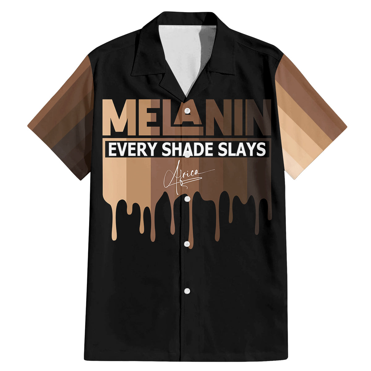 Every Shade Slays Melanin Family Matching Mermaid Dress and Hawaiian Shirt African Signature - Wonder Print Shop