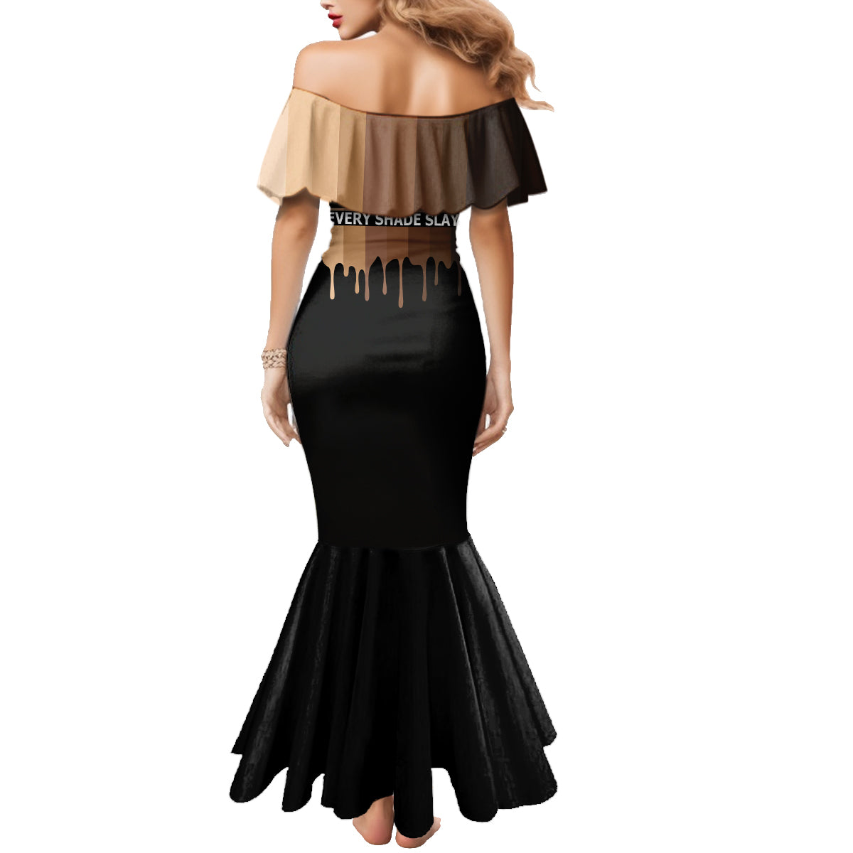 Every Shade Slays Melanin Family Matching Mermaid Dress and Hawaiian Shirt African Signature - Wonder Print Shop