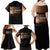 Every Shade Slays Melanin Family Matching Off Shoulder Maxi Dress and Hawaiian Shirt African Signature - Wonder Print Shop