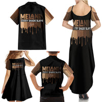 Every Shade Slays Melanin Family Matching Summer Maxi Dress and Hawaiian Shirt African Signature - Wonder Print Shop
