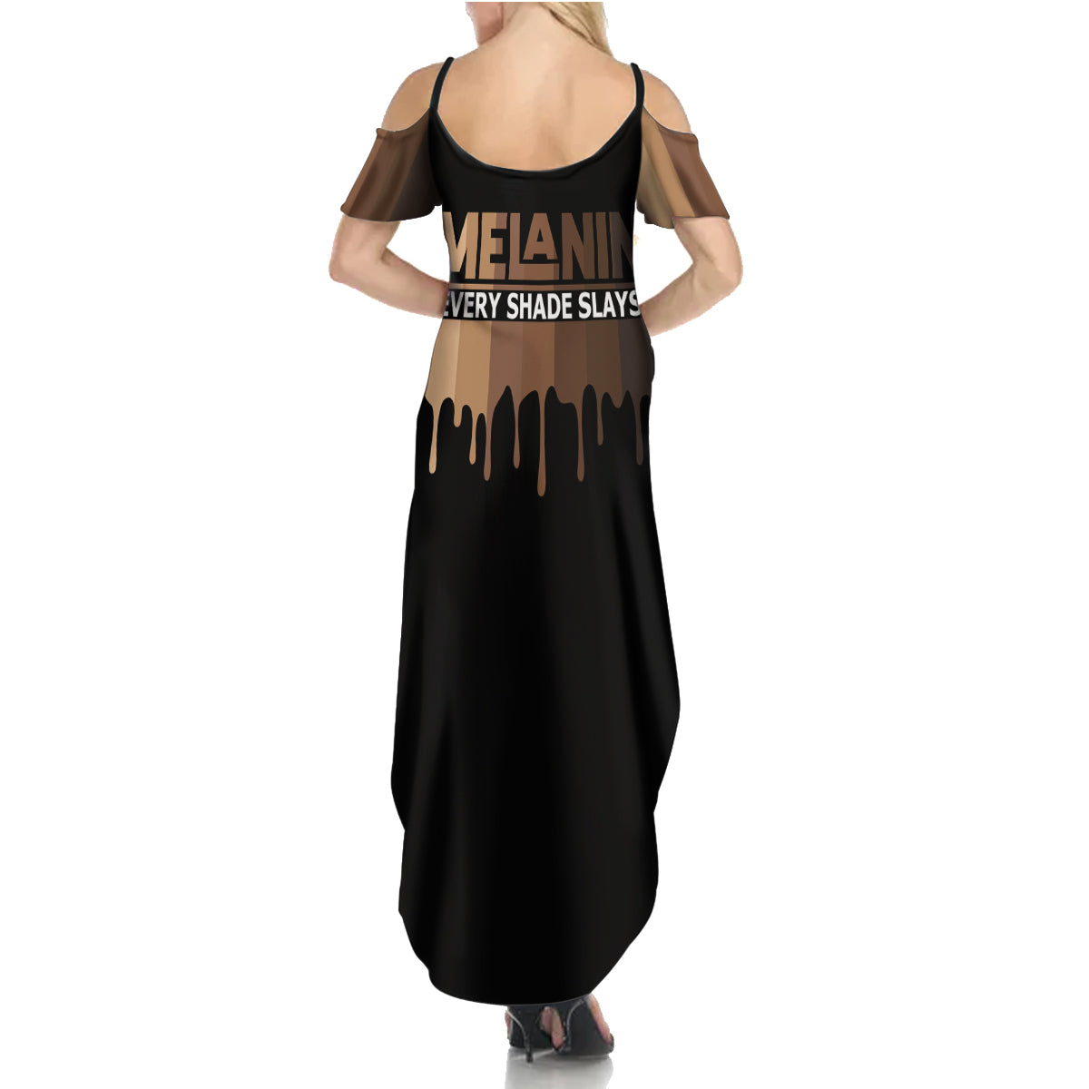 Every Shade Slays Melanin Family Matching Summer Maxi Dress and Hawaiian Shirt African Signature - Wonder Print Shop