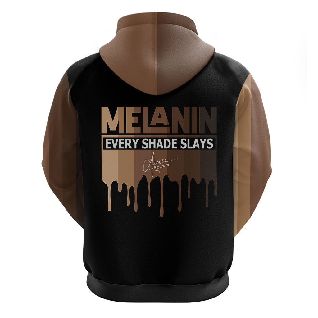 Every Shade Slays Melanin Hoodie African Signature - Wonder Print Shop