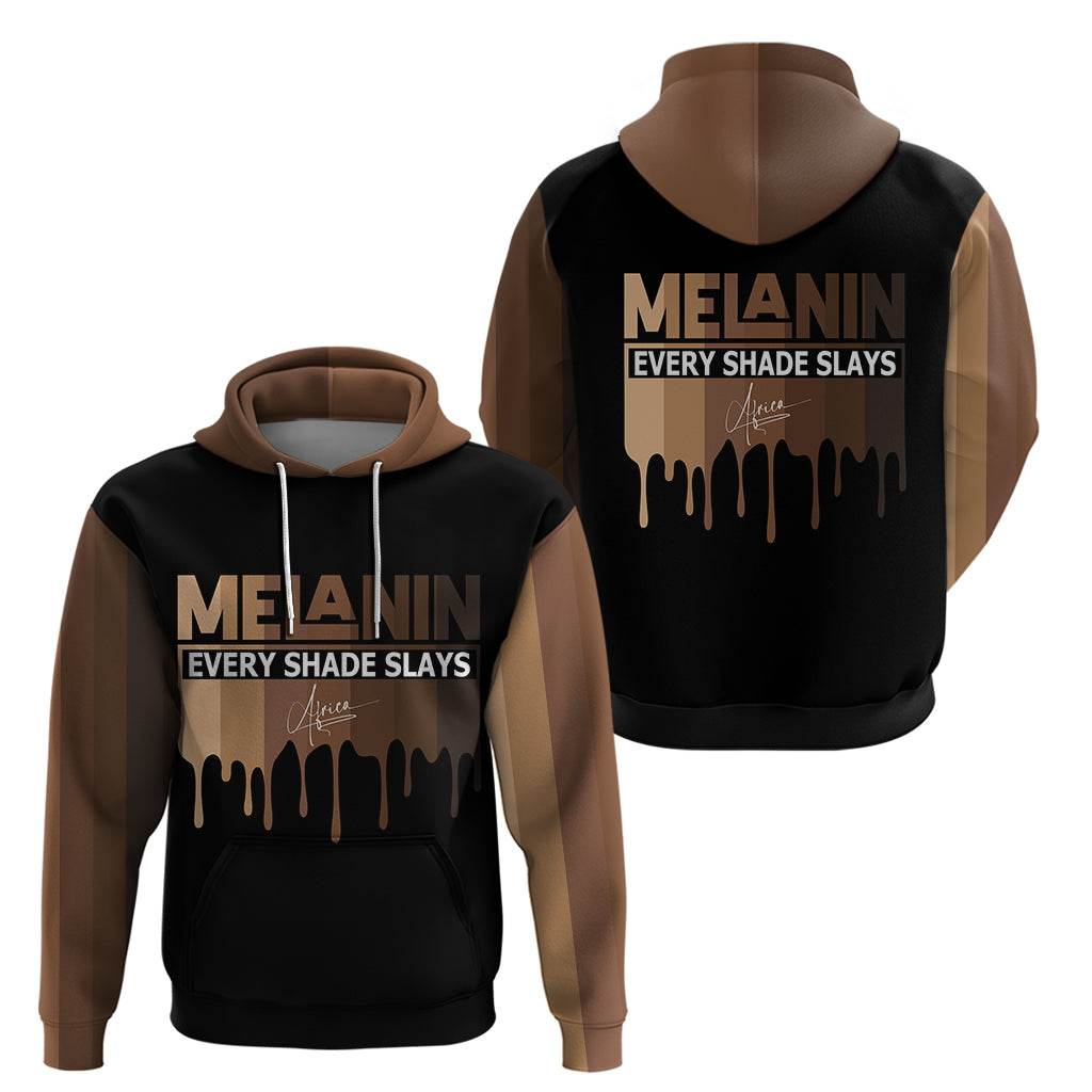 Every Shade Slays Melanin Hoodie African Signature - Wonder Print Shop