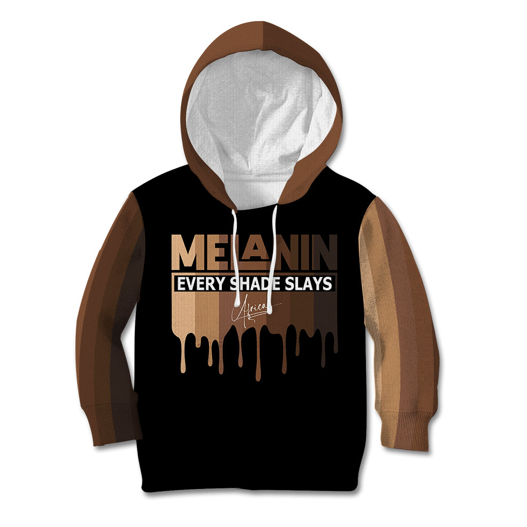 Every Shade Slays Melanin Kid Hoodie African Signature - Wonder Print Shop
