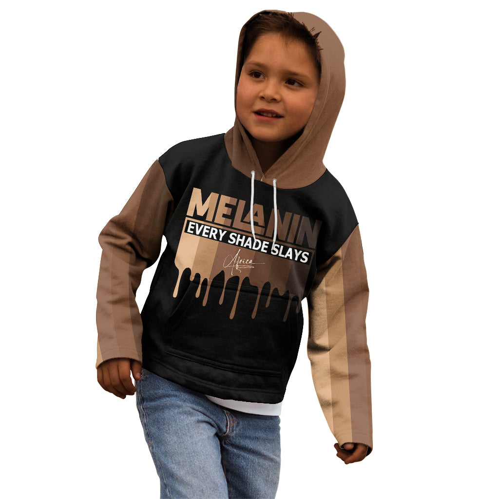 Every Shade Slays Melanin Kid Hoodie African Signature - Wonder Print Shop