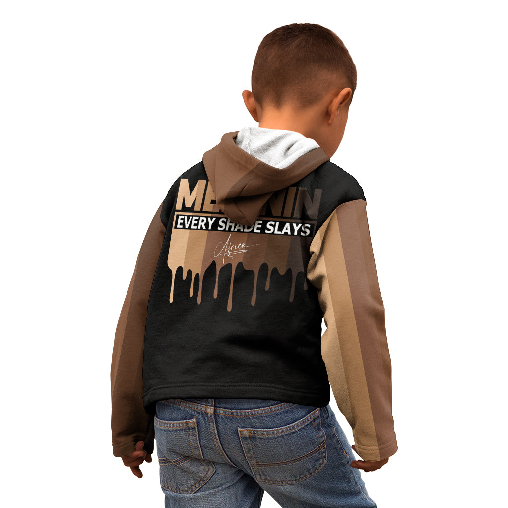 Every Shade Slays Melanin Kid Hoodie African Signature - Wonder Print Shop