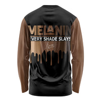 Every Shade Slays Melanin Long Sleeve Shirt African Signature - Wonder Print Shop