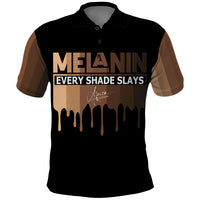 Every Shade Slays Melanin Polo Shirt African Signature - Wonder Print Shop