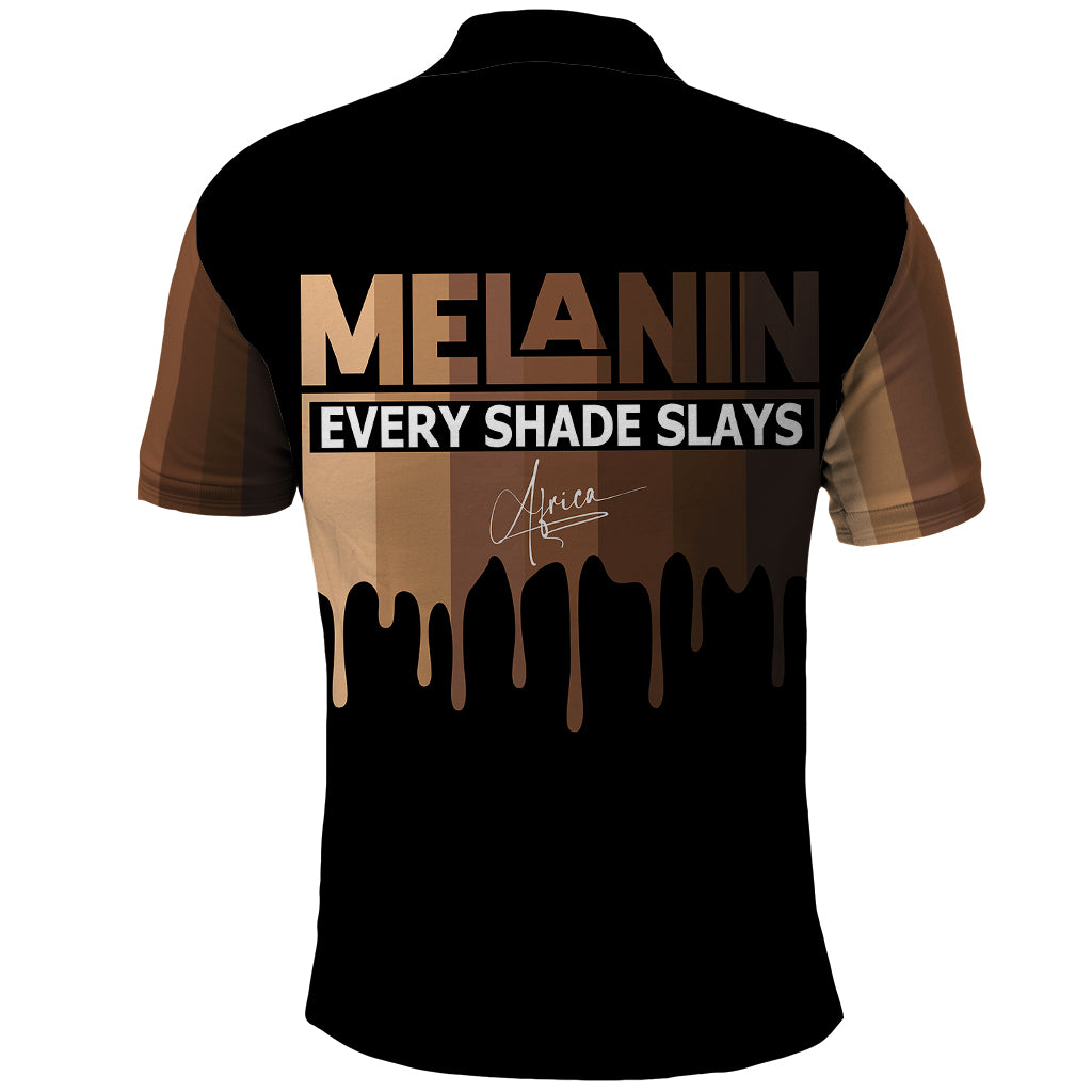 Every Shade Slays Melanin Polo Shirt African Signature - Wonder Print Shop