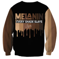 Every Shade Slays Melanin Sweatshirt African Signature - Wonder Print Shop