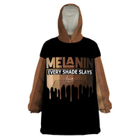 Every Shade Slays Melanin Wearable Blanket Hoodie African Signature - Wonder Print Shop