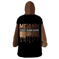 Every Shade Slays Melanin Wearable Blanket Hoodie African Signature - Wonder Print Shop