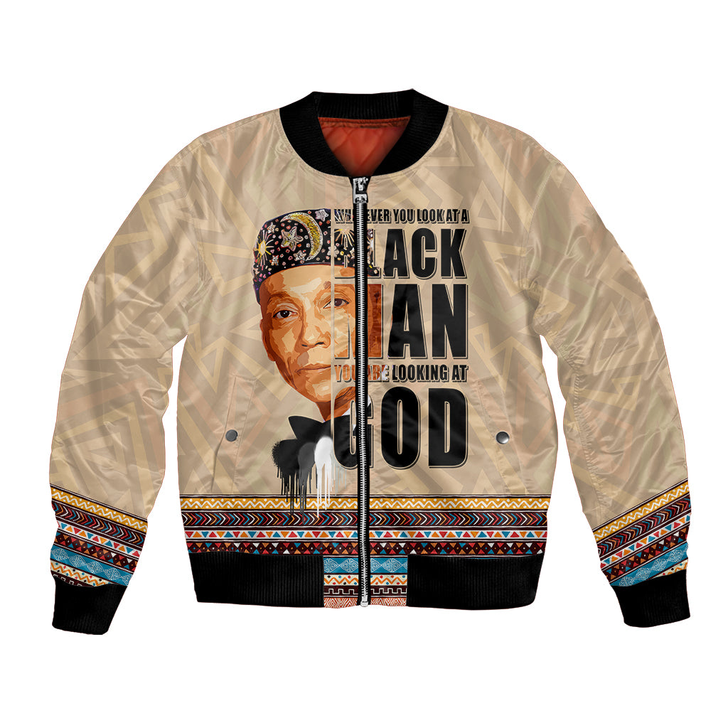 The Most Honorable Elijah Muhammad Bomber Jacket Black Man - Wonder Print Shop