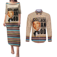 The Most Honorable Elijah Muhammad Couples Matching Puletasi Dress and Long Sleeve Button Shirts Black Man - Wonder Print Shop