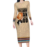 The Most Honorable Elijah Muhammad Family Matching Long Sleeve Bodycon Dress and Hawaiian Shirt Black Man - Wonder Print Shop