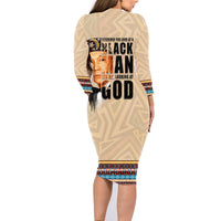 The Most Honorable Elijah Muhammad Family Matching Long Sleeve Bodycon Dress and Hawaiian Shirt Black Man - Wonder Print Shop