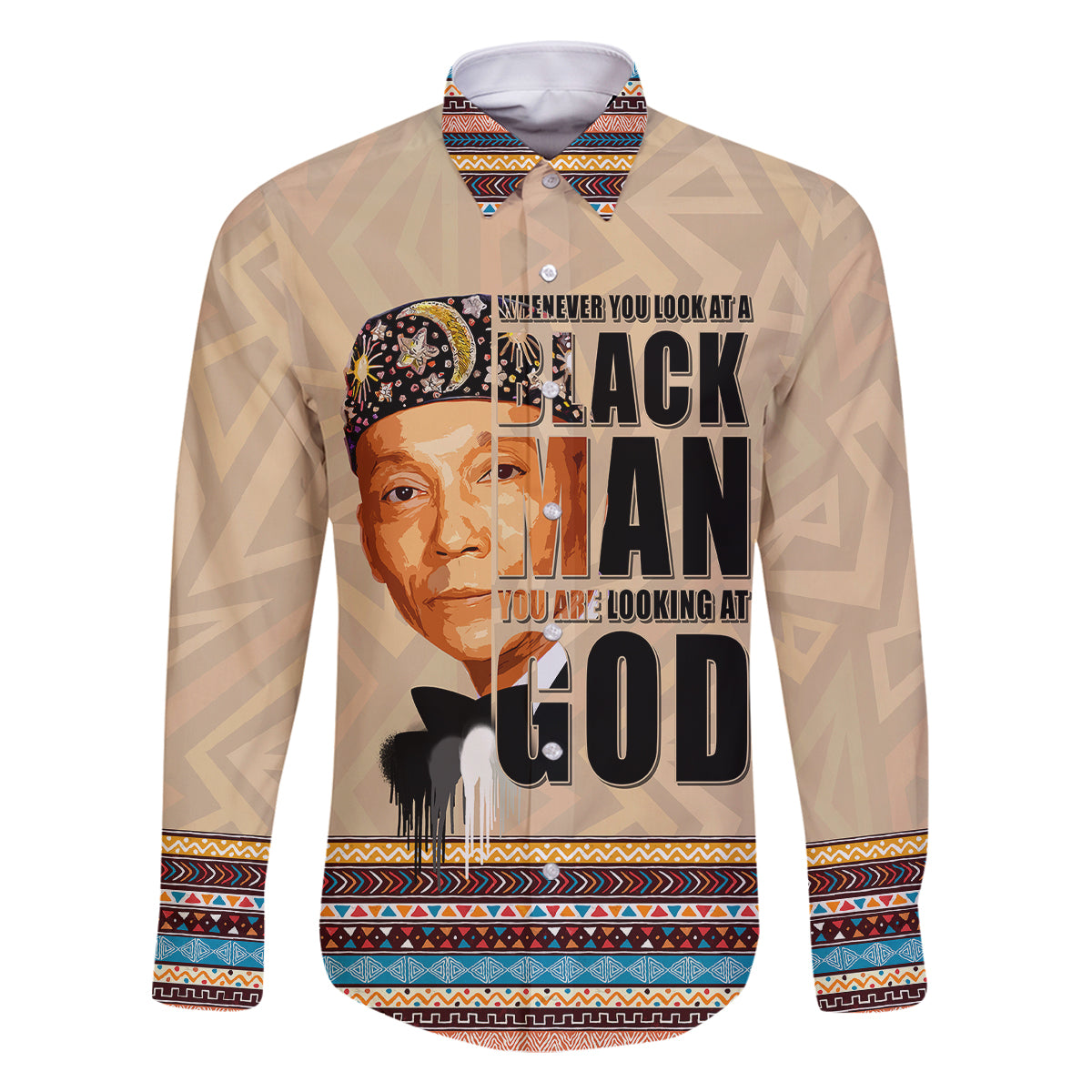 The Most Honorable Elijah Muhammad Family Matching Off Shoulder Maxi Dress and Hawaiian Shirt Black Man - Wonder Print Shop