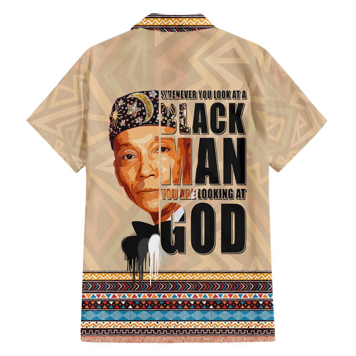 The Most Honorable Elijah Muhammad Family Matching Off Shoulder Short Dress and Hawaiian Shirt Black Man - Wonder Print Shop