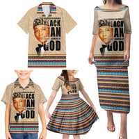The Most Honorable Elijah Muhammad Family Matching Puletasi Dress and Hawaiian Shirt Black Man - Wonder Print Shop