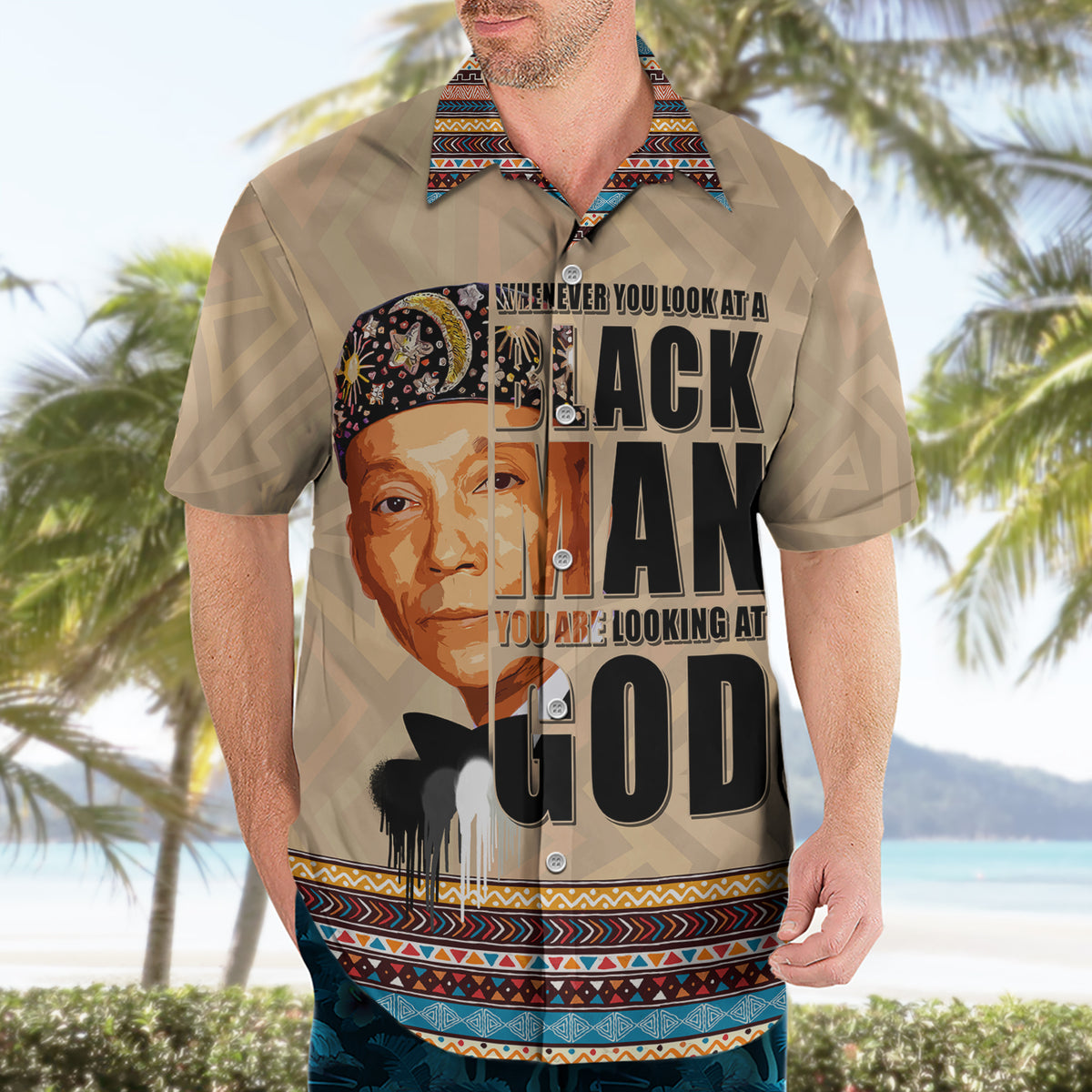 The Most Honorable Elijah Muhammad Hawaiian Shirt Black Man - Wonder Print Shop