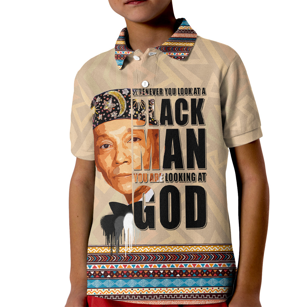 The Most Honorable Elijah Muhammad Kid Polo Shirt Black Man - Wonder Print Shop
