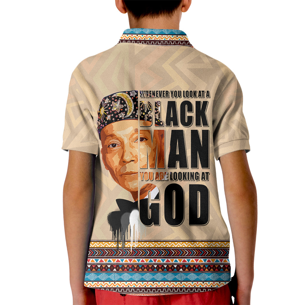 The Most Honorable Elijah Muhammad Kid Polo Shirt Black Man - Wonder Print Shop