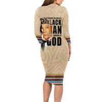 The Most Honorable Elijah Muhammad Long Sleeve Bodycon Dress Black Man - Wonder Print Shop