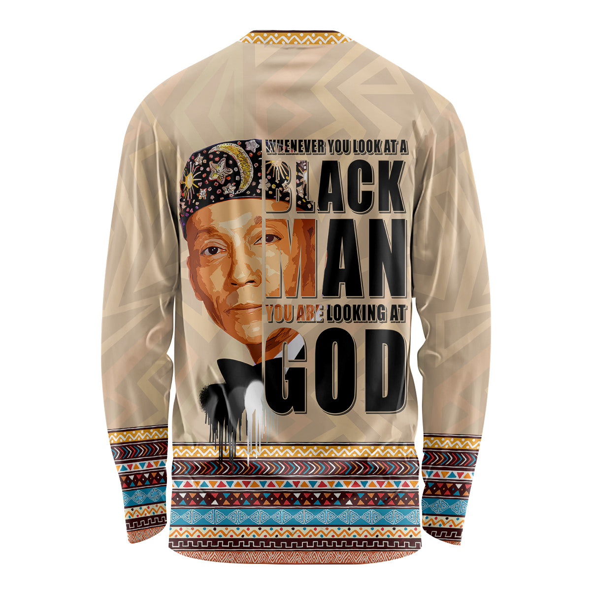 The Most Honorable Elijah Muhammad Long Sleeve Shirt Black Man - Wonder Print Shop