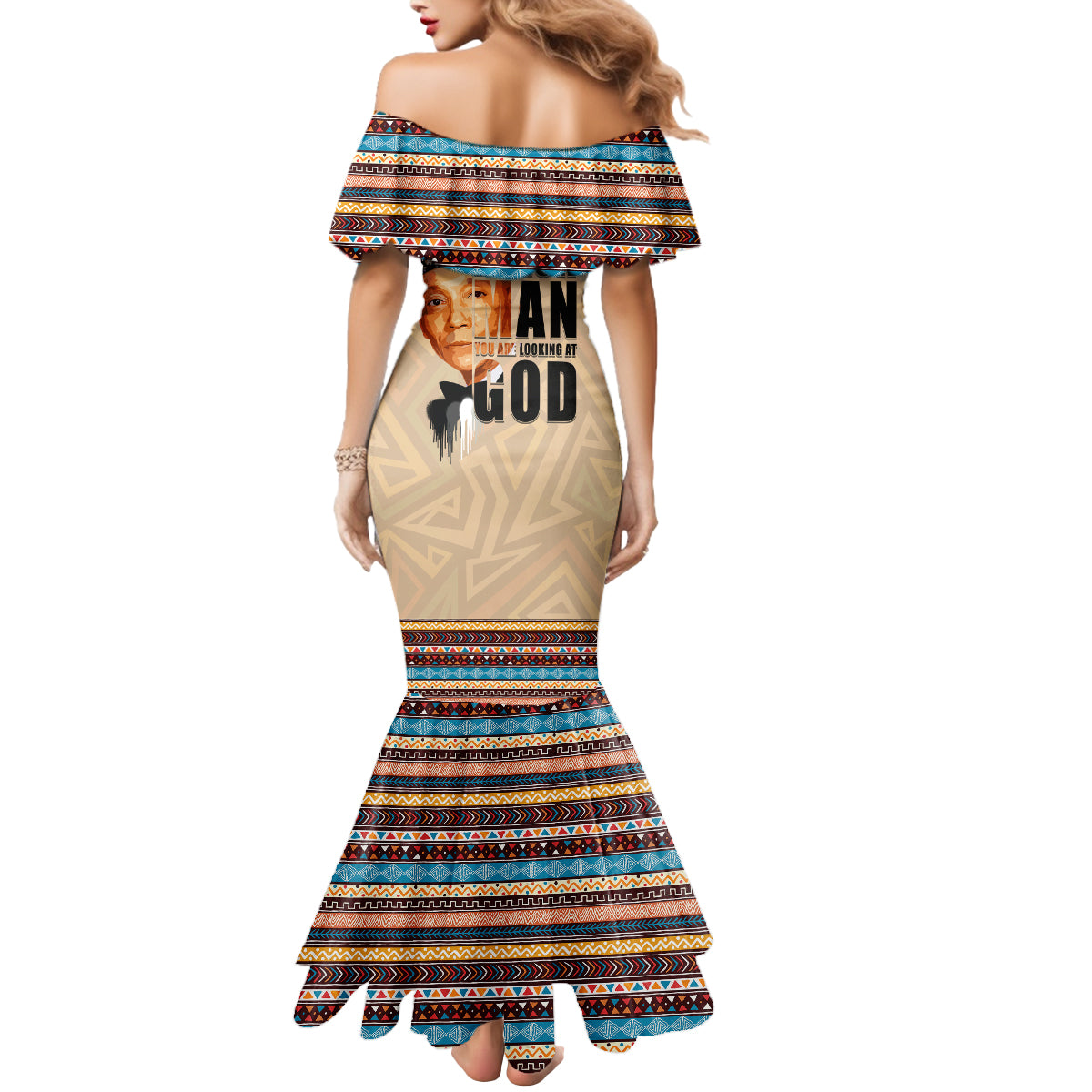 The Most Honorable Elijah Muhammad Mermaid Dress Black Man - Wonder Print Shop