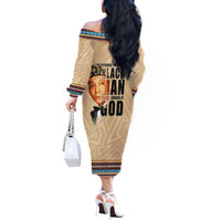 The Most Honorable Elijah Muhammad Off The Shoulder Long Sleeve Dress Black Man - Wonder Print Shop