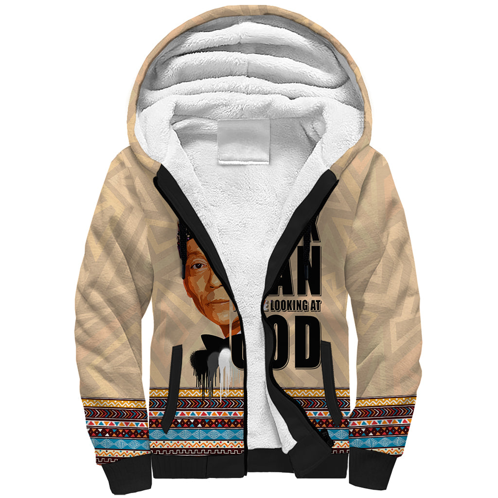 The Most Honorable Elijah Muhammad Sherpa Hoodie Black Man - Wonder Print Shop