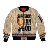 The Most Honorable Elijah Muhammad Sleeve Zip Bomber Jacket Black Man - Wonder Print Shop