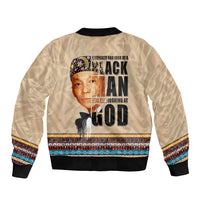 The Most Honorable Elijah Muhammad Sleeve Zip Bomber Jacket Black Man - Wonder Print Shop