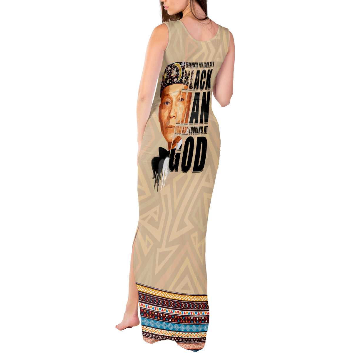 The Most Honorable Elijah Muhammad Tank Maxi Dress Black Man - Wonder Print Shop