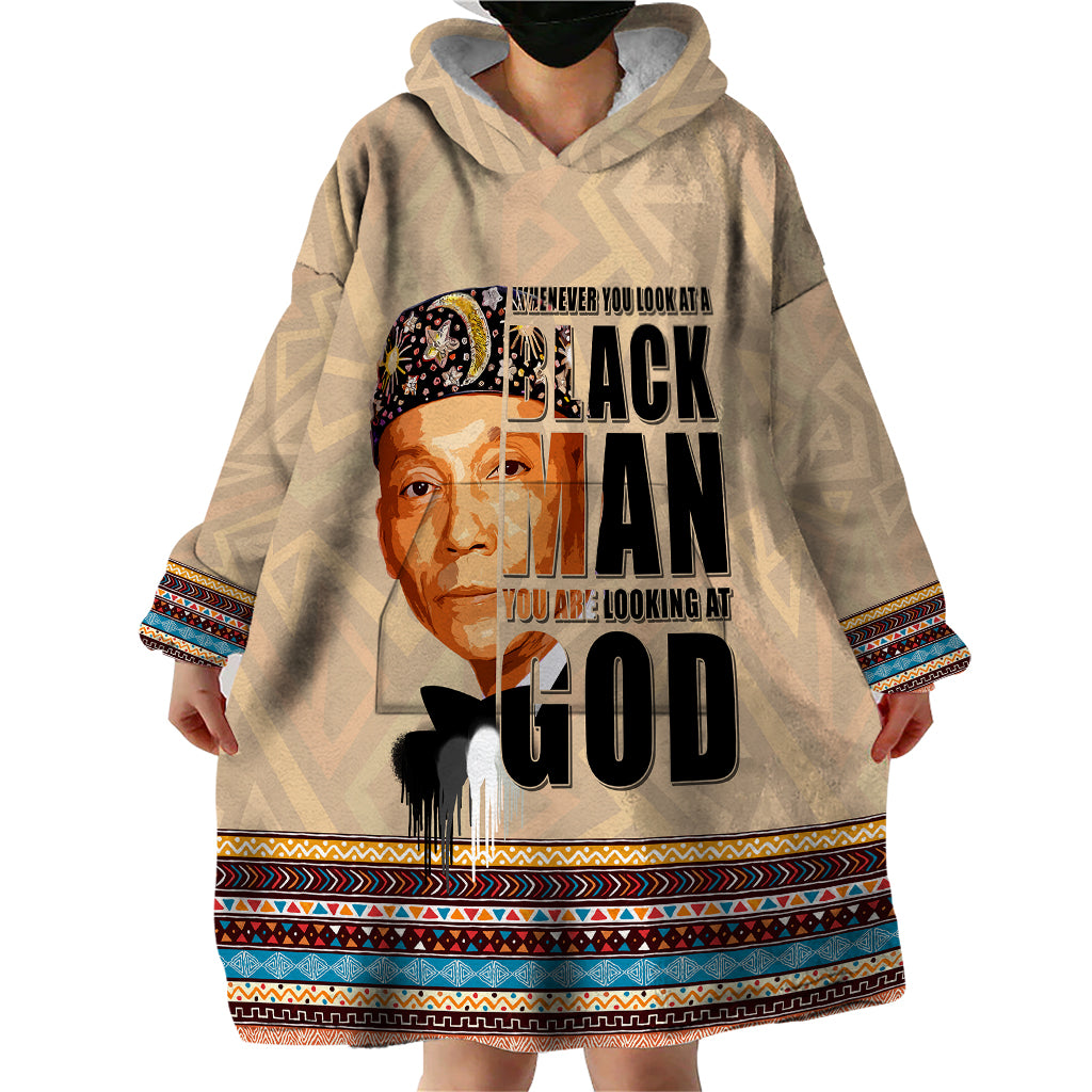 The Most Honorable Elijah Muhammad Wearable Blanket Hoodie Black Man - Wonder Print Shop