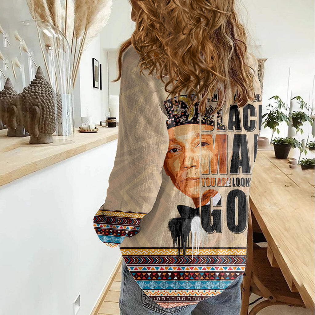 The Most Honorable Elijah Muhammad Women Casual Shirt Black Man - Wonder Print Shop