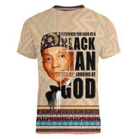 The Most Honorable Elijah Muhammad Women V Neck T Shirt Black Man - Wonder Print Shop