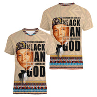 The Most Honorable Elijah Muhammad Women V Neck T Shirt Black Man - Wonder Print Shop