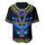 Egyptian Ankh Golden Blue Fire Baseball Jersey - Wonder Print Shop