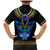 Egyptian Ankh Golden Blue Fire Family Matching Mermaid Dress and Hawaiian Shirt - Wonder Print Shop