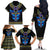 egyptian-ankh-golden-blue-fire-family-matching-off-shoulder-long-sleeve-dress-and-hawaiian-shirt