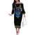 egyptian-ankh-golden-blue-fire-family-matching-off-shoulder-long-sleeve-dress-and-hawaiian-shirt