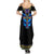 Egyptian Ankh Golden Blue Fire Family Matching Summer Maxi Dress and Hawaiian Shirt - Wonder Print Shop