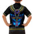 Egyptian Ankh Golden Blue Fire Kid Hawaiian Shirt - Wonder Print Shop