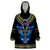 Egyptian Ankh Golden Blue Fire Wearable Blanket Hoodie - Wonder Print Shop